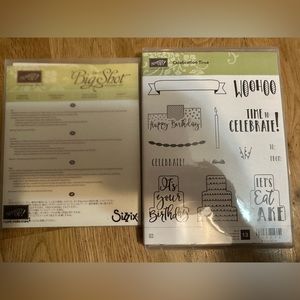 Celebration Time Stamp and ThinLit Stampin Up Set